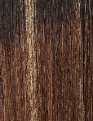 SENSATIONNEL chic bob wig for women brown blend with natural highlights close up texture and straight strands