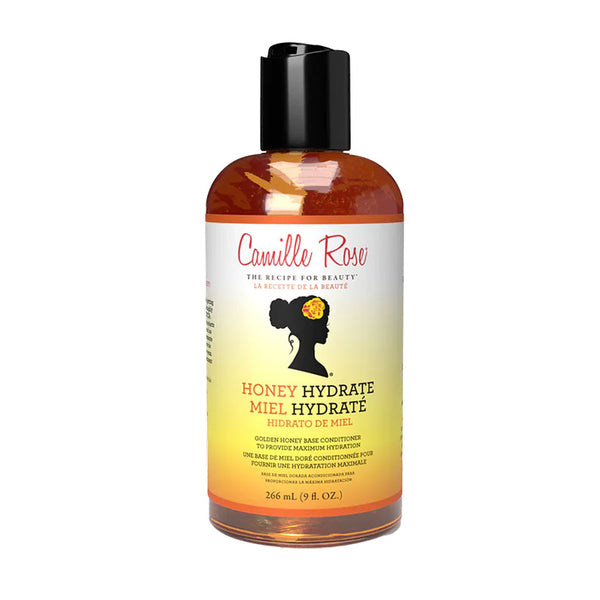 Camille Rose Honey Hydrate leave-in conditioner bottle 9 fl oz for dry natural hair moisturizing and detangling