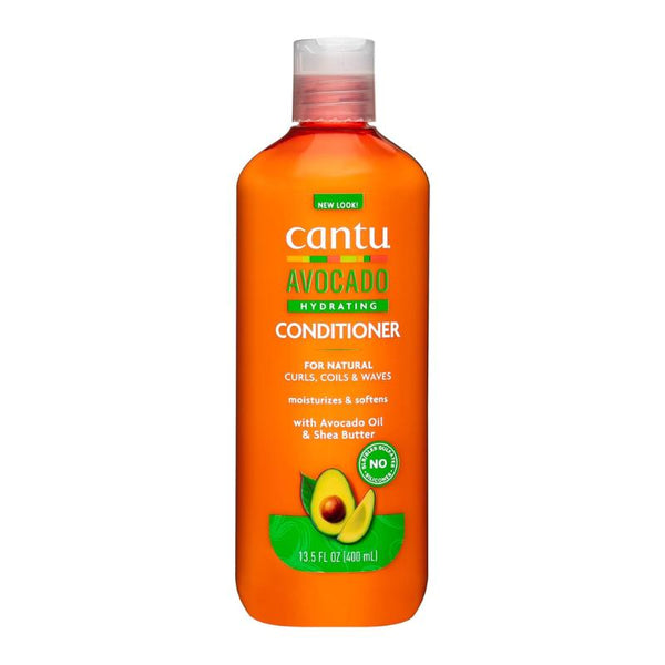CANTU avocado hydrating conditioner bottle for natural curls moisturizing with avocado oil and shea butter 13.5 fl oz