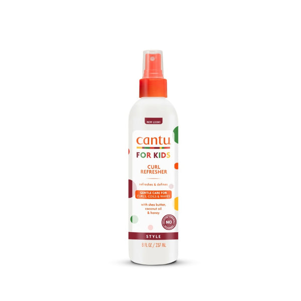 Cantu for Kids kids curl refresher spray white bottle with orange spray top 8 fl oz nourishing curl detangler