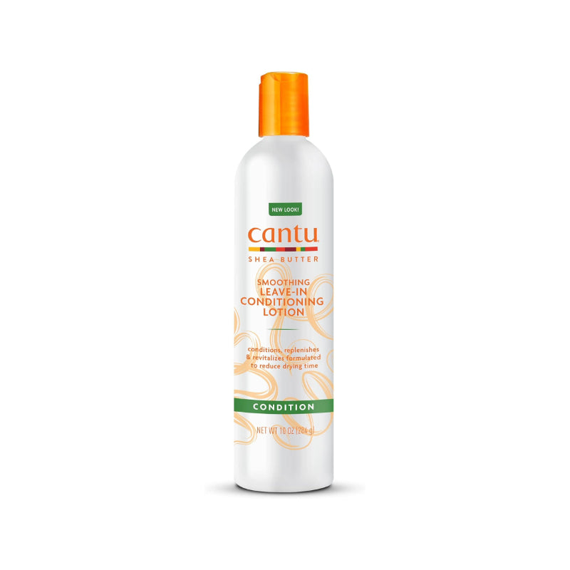 Cantu Shea Butter Leave-In Conditioner in a bottle designed for smooth and manageable hair