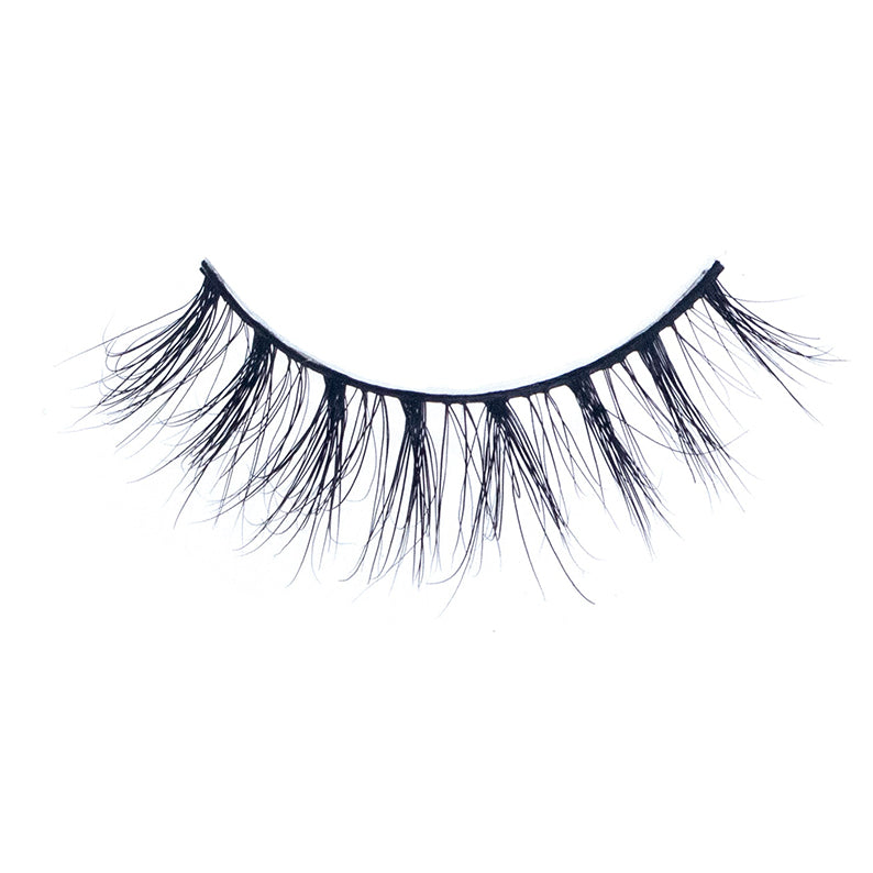 EBIN 3D mink cat eye lashes wispy black flared false eyelash strip for dramatic outer lift