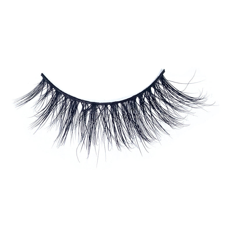 EBIN 3D mink cat lashes wispy voluminous black strip eyelash with tapered cat eye for dramatic makeup