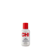 CHI Infra Silk Infusion hair treatment white bottle with red cap and CHI logo professional serum