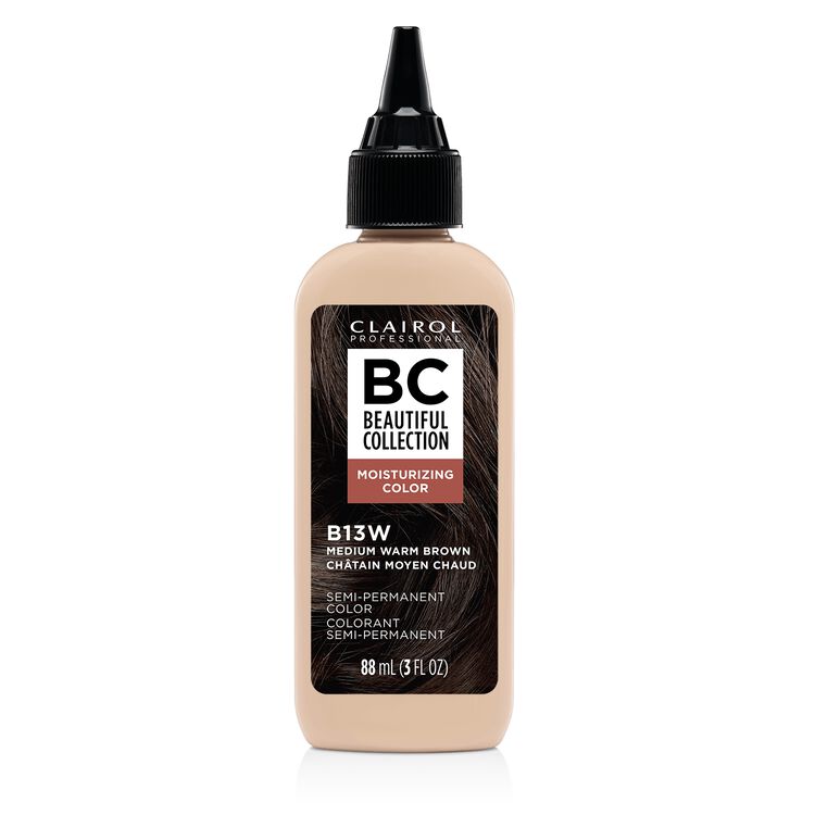 Clairol BC Beautiful Collection semi permanent hair color bottle in medium warm brown shade