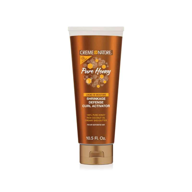 Creme of Nature Pure Honey Shrinkage Defense curl activator for natural hair in 10.5 fl oz tube