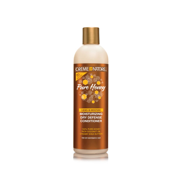 CREME OF NATURE bottle of pure honey moisturizing conditioner for dry hair with shea butter