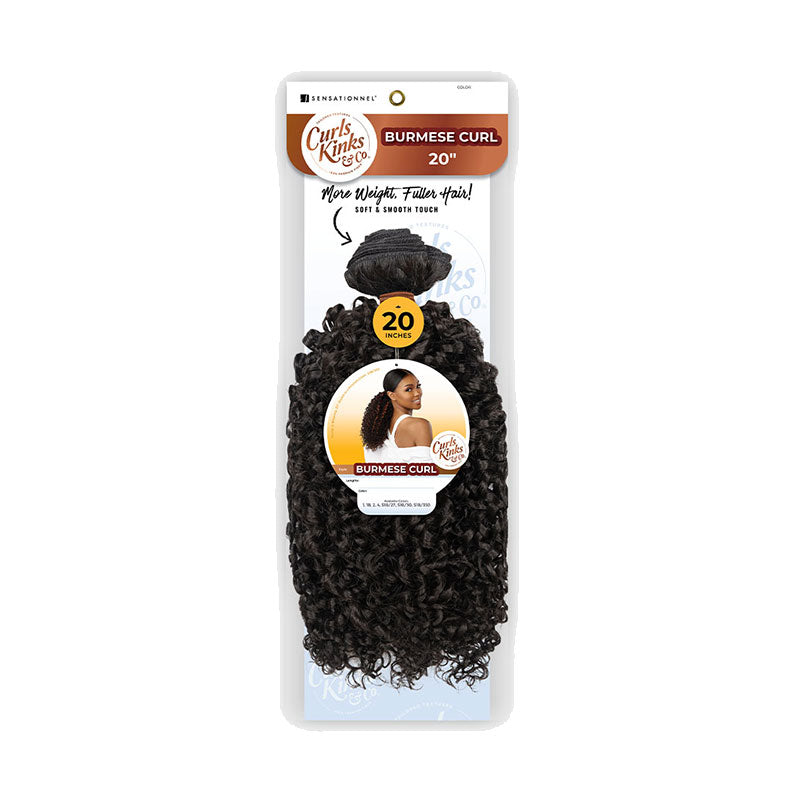 Sensationnel Burmese curl hair extensions 20 inches with soft and smooth textured curls