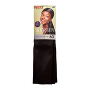 Foulard en satin soyeux 60"X19" [Black] #Hq150