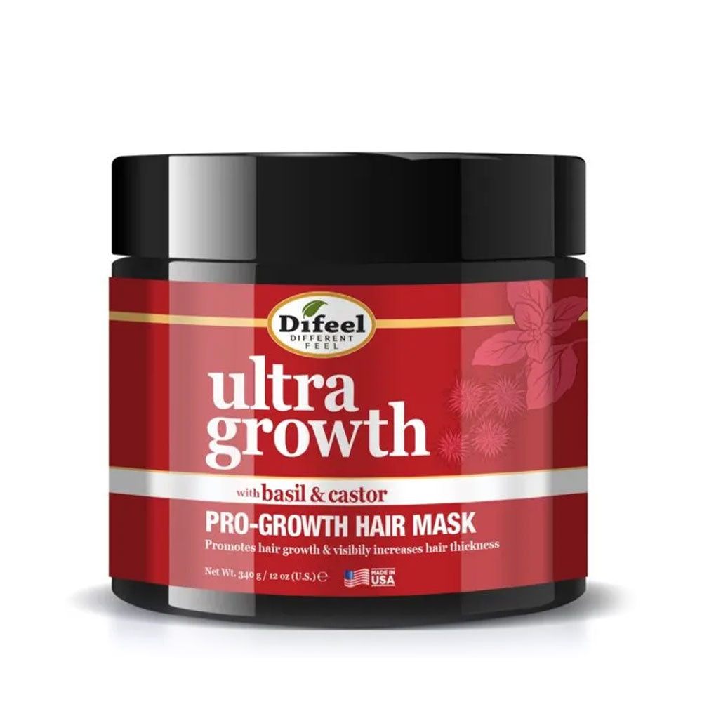Difeel Ultra Growth pro growth hair mask with basil and castor oil for thicker healthier hair