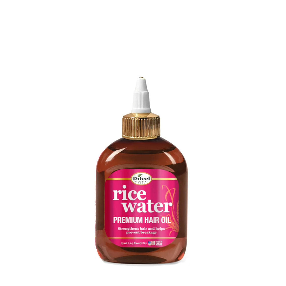 DIFEEL rice water hair oil amber squeeze bottle premium hair treatment for strengthening and shine