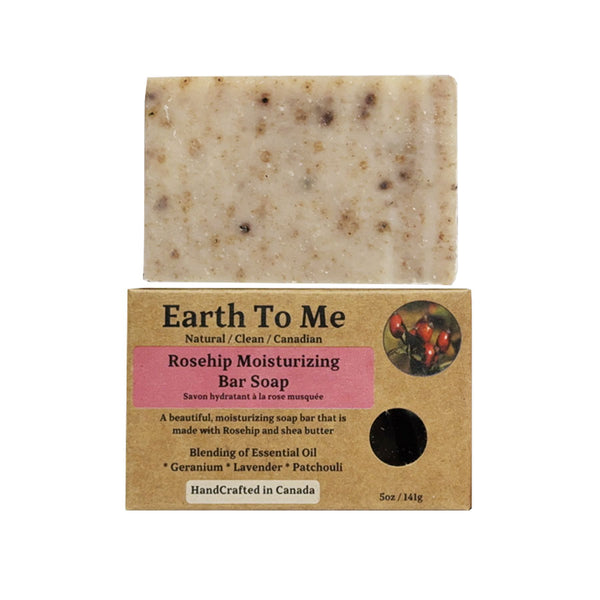 Earth To Me rosehip bar soap moisturizing natural handcrafted with shea butter and essential oils