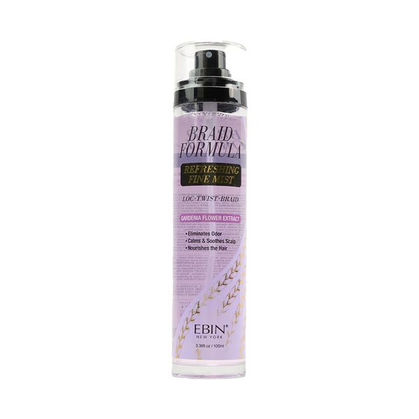 EBIN braid refreshing spray for scalp purple pump bottle hair care mist with gardenia extract