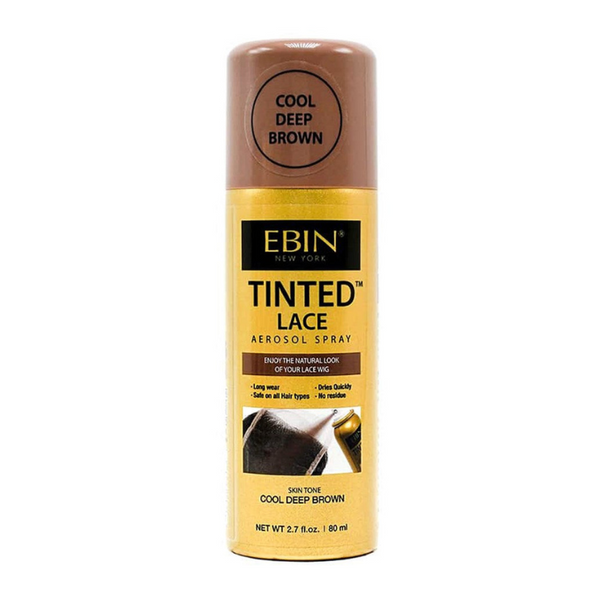 EBIN tinted lace aerosol can in cool deep brown lace tint spray for wig and lace front touch ups