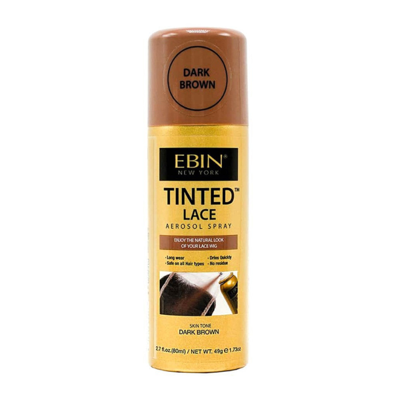EBIN hair care dark brown lace tint spray tinted lace aerosol for natural looking wig hairline coverage