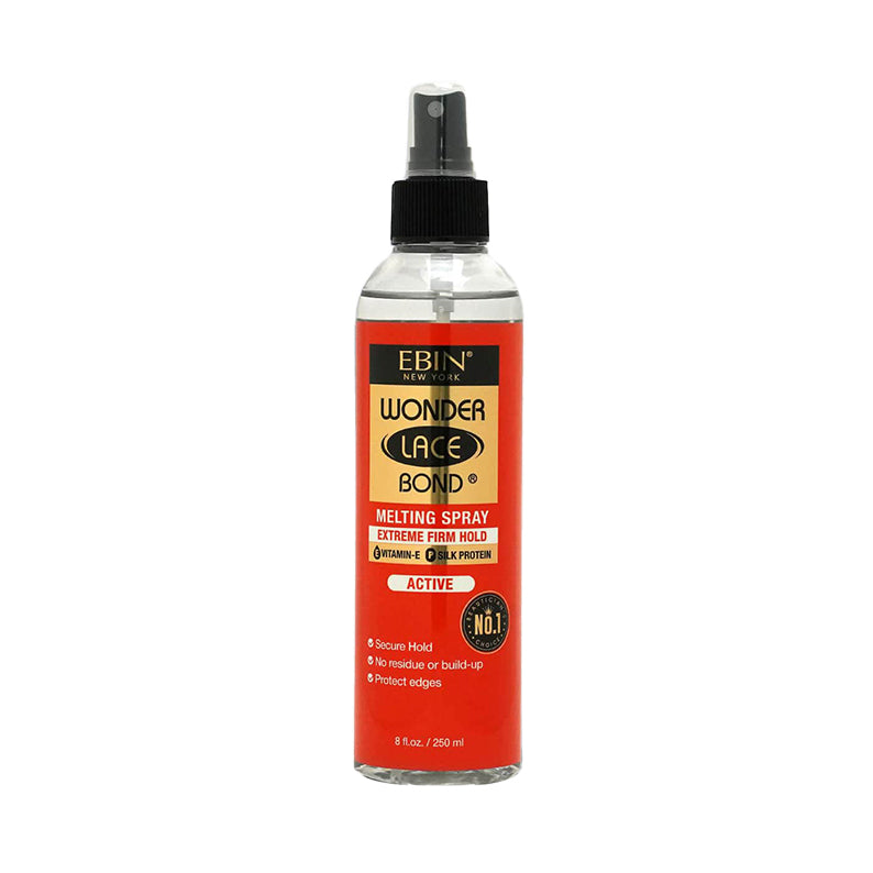 EBIN Wonder Lace Bond extreme hold wig melting spray 8 fl oz bottle for secure lace bonding