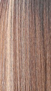HD lace wig 13x4 straight highlighted brown and blonde human hair texture showing smooth strands