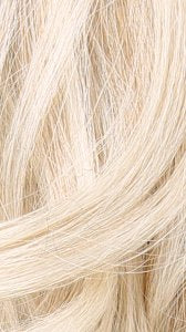 Close up of platinum blonde straight wig hair texture showcasing natural parting and soft strands HD lace wig 13x4