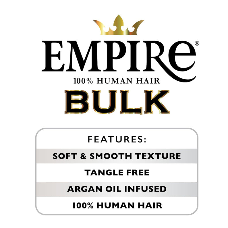 Empire bulk braids by Sensationnel featuring 18 inch human hair deep bulk with soft texture and argan oil infusion