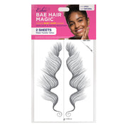 ESHA instant hair tattoo sticker baby hair water transfer sheets with two natural wavy designs