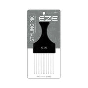 ANNIE EZE metal styling pik for short hair black handle with long metal tines in retail packaging