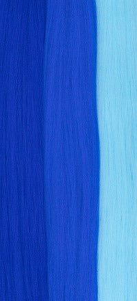 SHAKE N GO Freetress 3X Braid 301 hair extensions in three blue shades dark royal and pastel blue