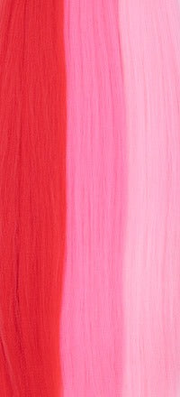 Freetress 3X Braid 301 hair extensions by SHAKE N GO vibrant red to hot pink to light pink silky long braid