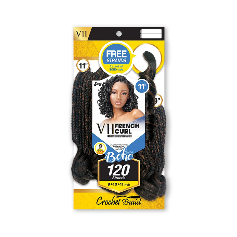 Royal Imex French curl box braid wigs crochet braid pack with 120 strands in natural black