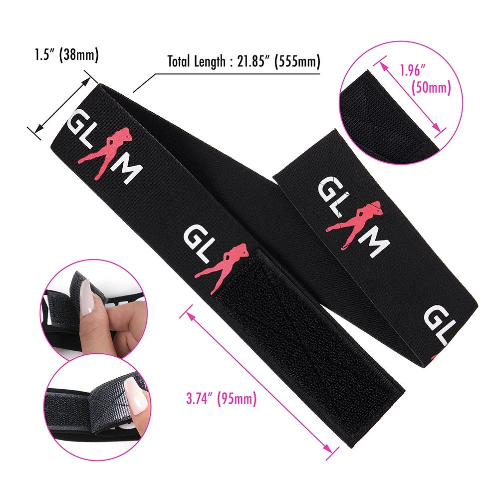 GLAM black elastic wig band with Velcro closure by RED BEAUTY by KISS fashion edge band for wigs