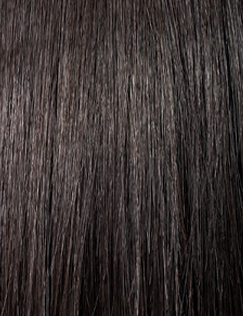 OUTRE 30 inch lace front wig in dark brown straight silky hair texture showing smooth long strands