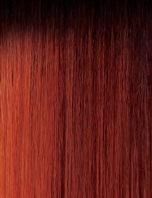 OUTRE 30 inch lace front wig straight red ombre synthetic hair closeup texture for styling