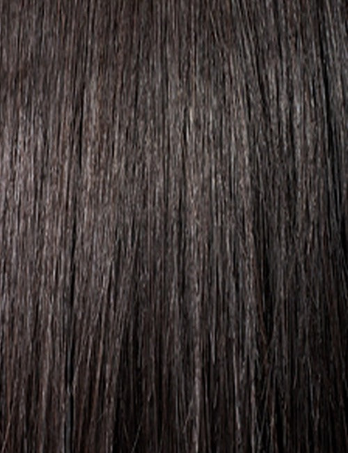 OUTRE 32 inch straight lace wig in natural dark brown with silky straight strands and realistic hairline