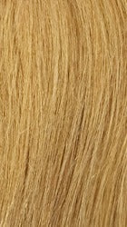 ITS A WIG blonde straight human hair wig with bangs close up showing texture and natural shine