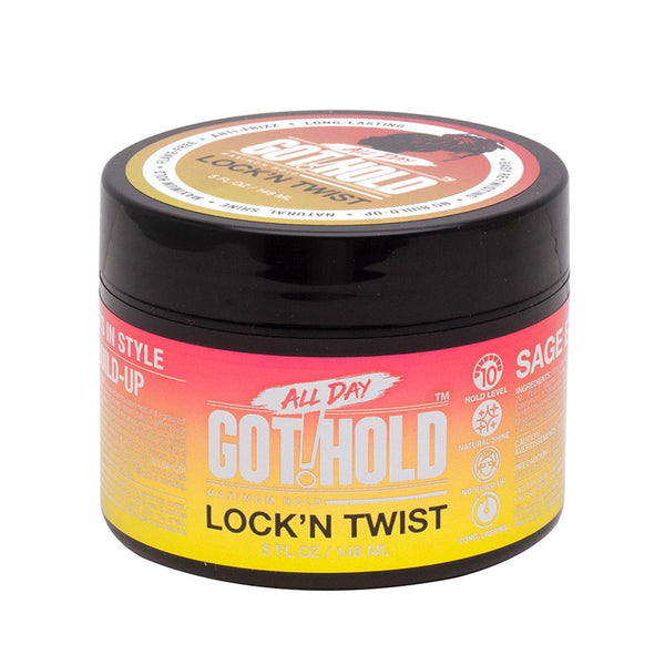 EBIN Got Hold Lock n Twist hair styling gel jar 5 fl oz maximum hold for locs and twists
