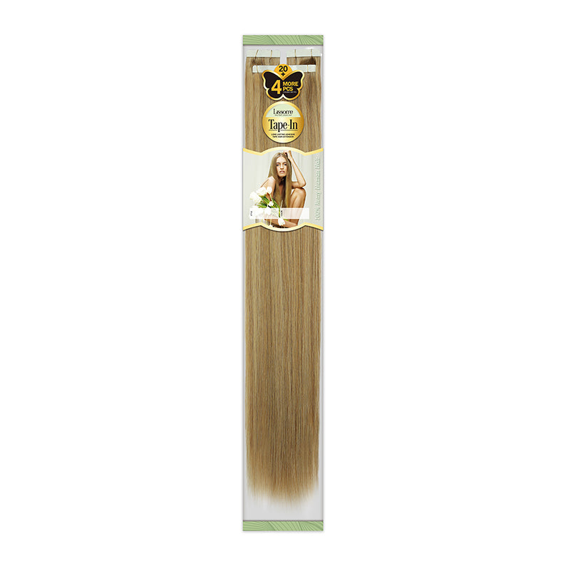 ROYAL IMEX 18 inch tape in hair extensions long straight light blonde strands in retail packaging