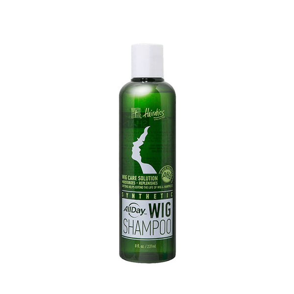ALLDAY LOCKS green bottle wig shampoo for synthetic wigs pH balanced gentle formula 8 oz