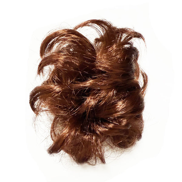 BEAUTY TOWN rich copper red hair scrunchie with voluminous synthetic hair for messy bun and ponytail styling