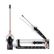 ANNIE extra long ceramic curling iron with rose gold barrel and black ergonomic handle for long hair styling