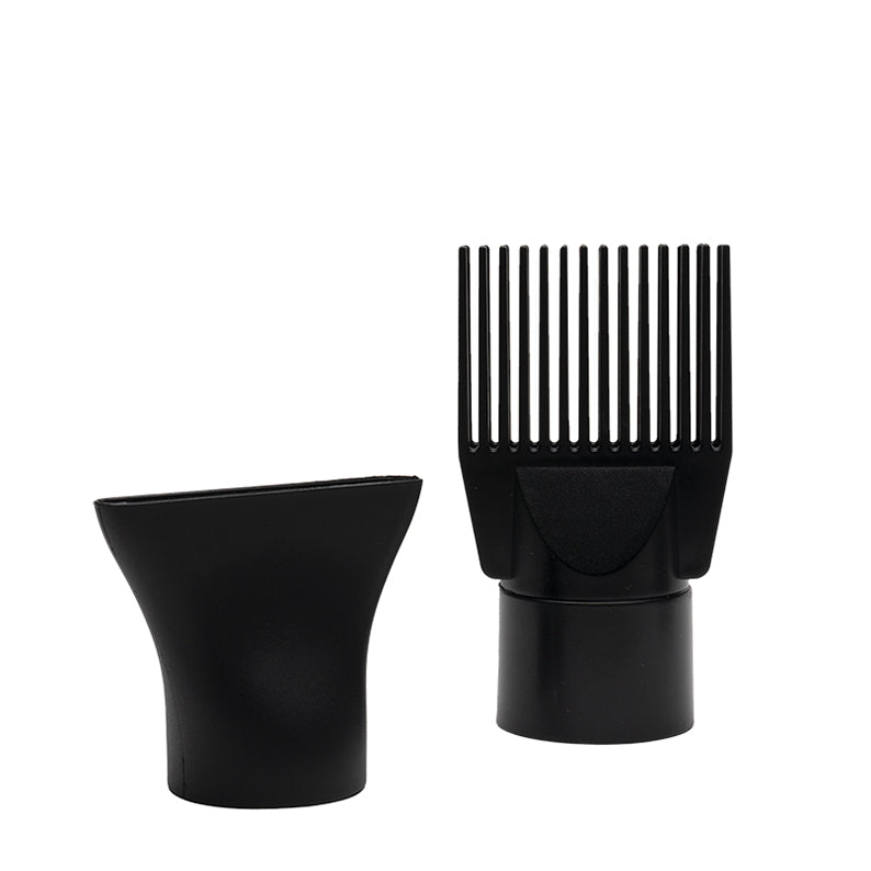 ANNIE black dryer attachments two piece nozzle and vented comb for ceramic ionic hair dryer