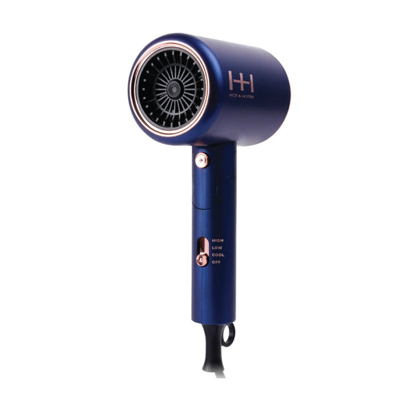 ANNIE foldable hair dryer blue compact travel dryer with foldable handle high low cool settings
