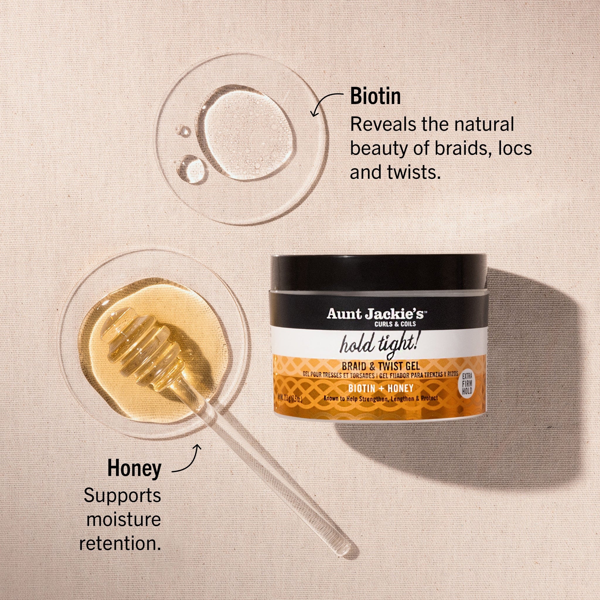 Tenez-vous bien ! Gel pour tresses et torsades à tenue extra-forte