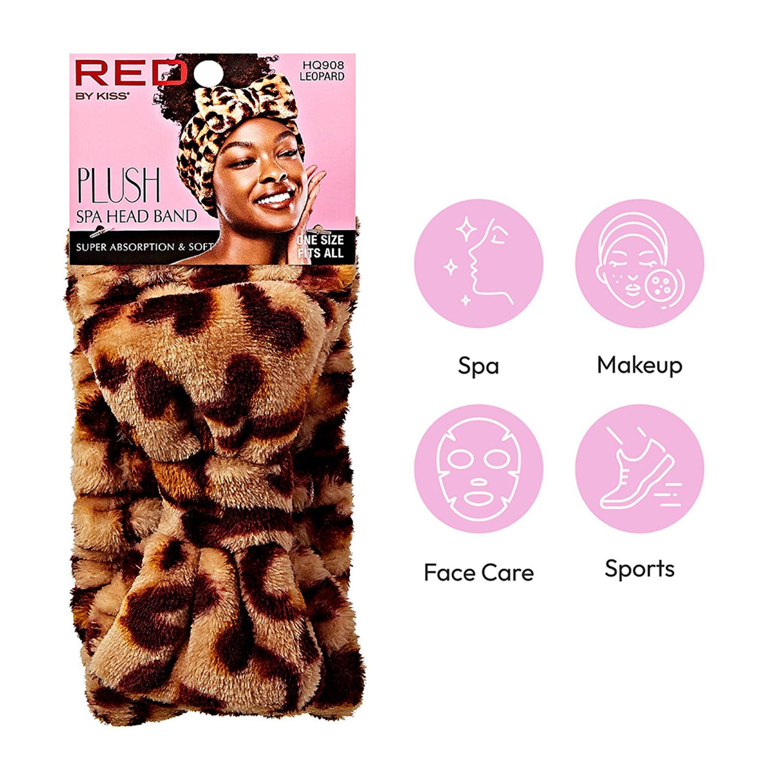 Plush Spa Head Band [Leopard] #HQ908