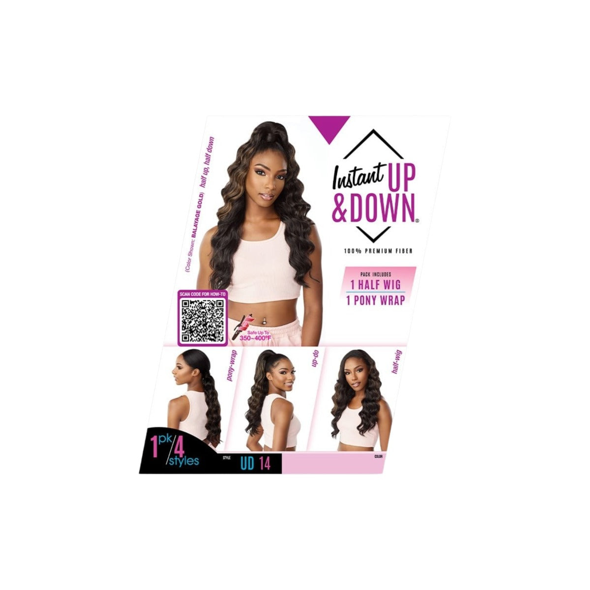 Instant Up & Down Pony Wrap & Half Wig UD 14