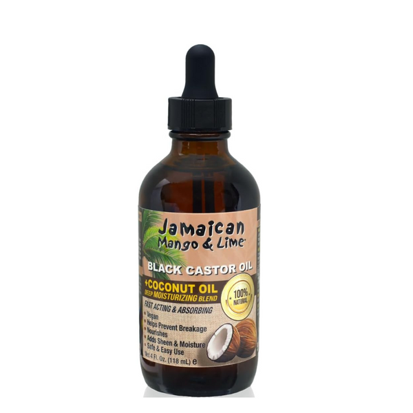 Jamaican Mango & Lime Jamaican black castor oil coconut in a dropper bottle for moisturizing and hair repair