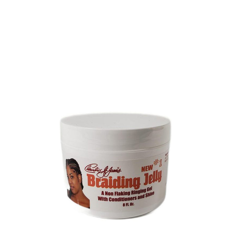 CLAUDIO ST JAMES braiding jelly for hair white 8 fl oz jar non flaking styling gel with shine