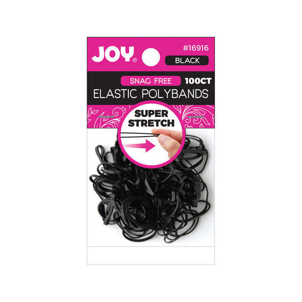 Annie black elastic hair bands pack with 100 snag-free super stretch bands for hair styling