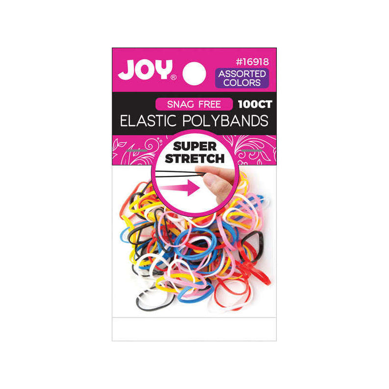 ANNIE elastic polybands for hair in assorted colors with super stretch and snag free design