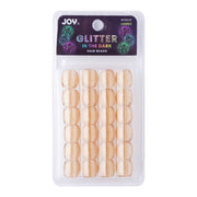 ANNIE jumbo glitter hair beads light brown in clear blister pack 24 round glow in the dark hair accessories