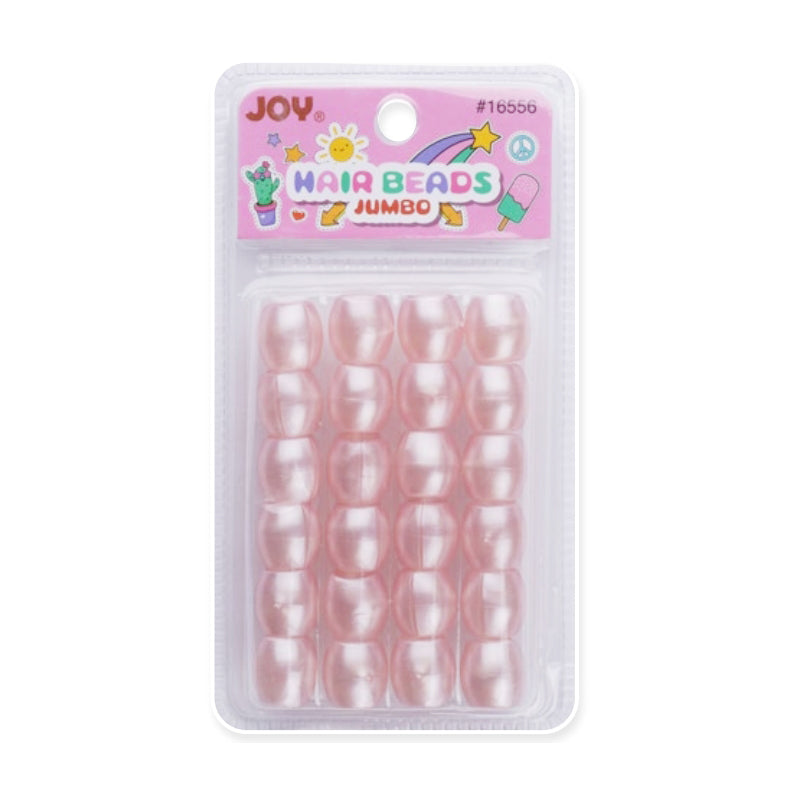 ANNIE jumbo pearl pink hair beads packaged set for braiding and styling kids and toddler hair