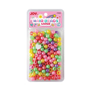 ANNIE package of large pastel hair beads in mixed pink yellow green purple with heart shaped threading tool visible